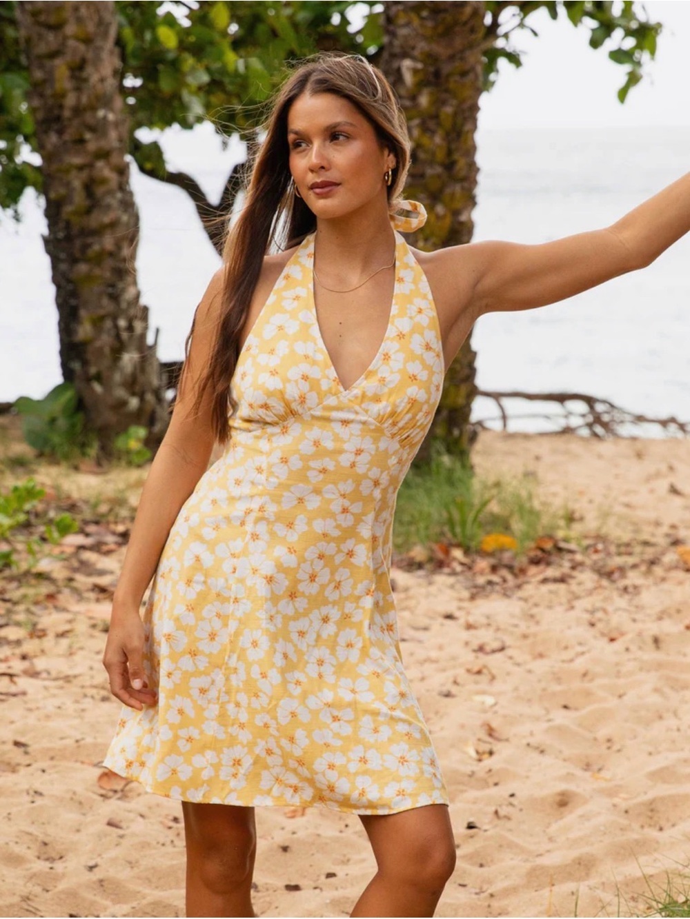 Billabong Sunny Sometimes Yellow Dress size XL